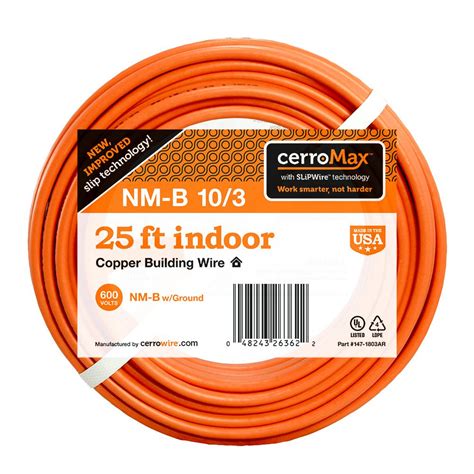 10-3 nmb wire in electrical box|10 3 wire menards.